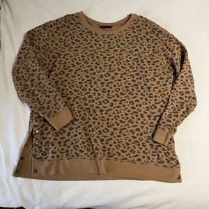 A&F Leopard print sweatshirt tunic